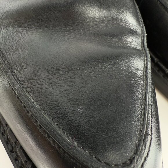JOHN FLUEVOG Moneymaker Goodyear Welt Leather Sole Black Derby Shoes Size 8 - Picture 14 of 15